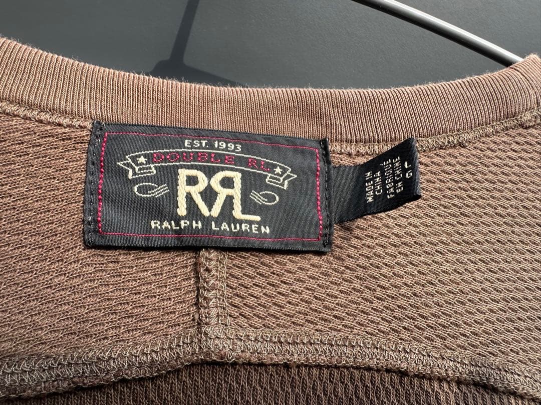 ダブルアールエルラルフローレン RRL ロゴプリント ロングスリーブTシャツ