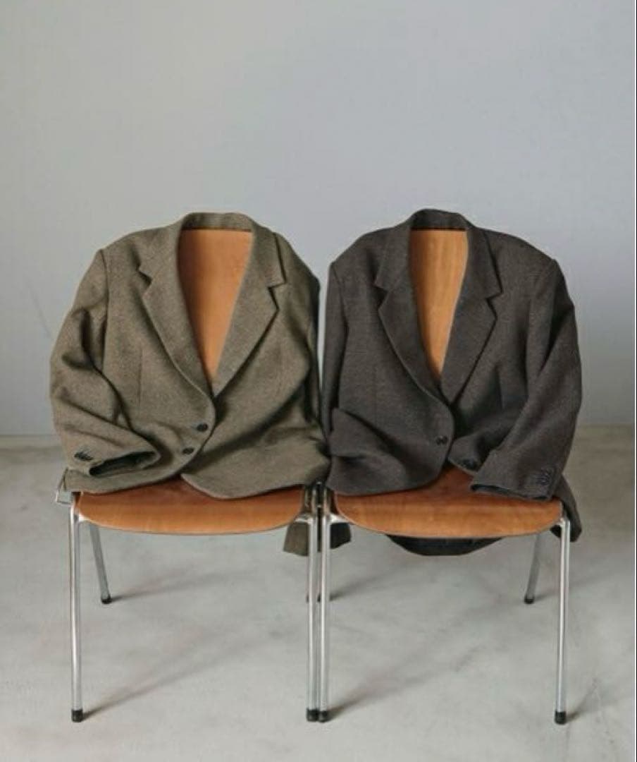 ジャケット・アウター anuke Herringbone Wool Jacket BRN 36