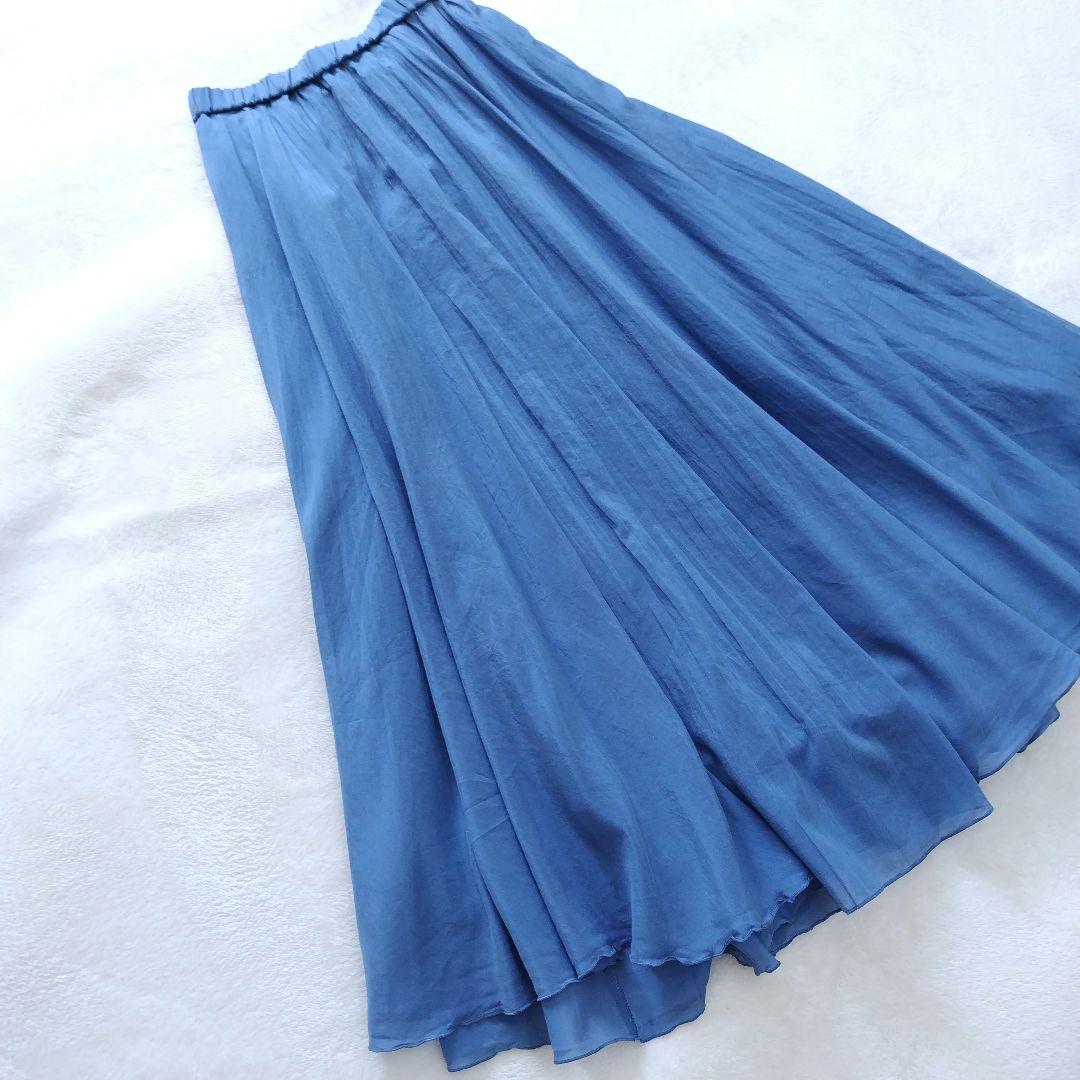 ANAYI アナイ 24SS シルクコットンローンプリーツスカート 36
