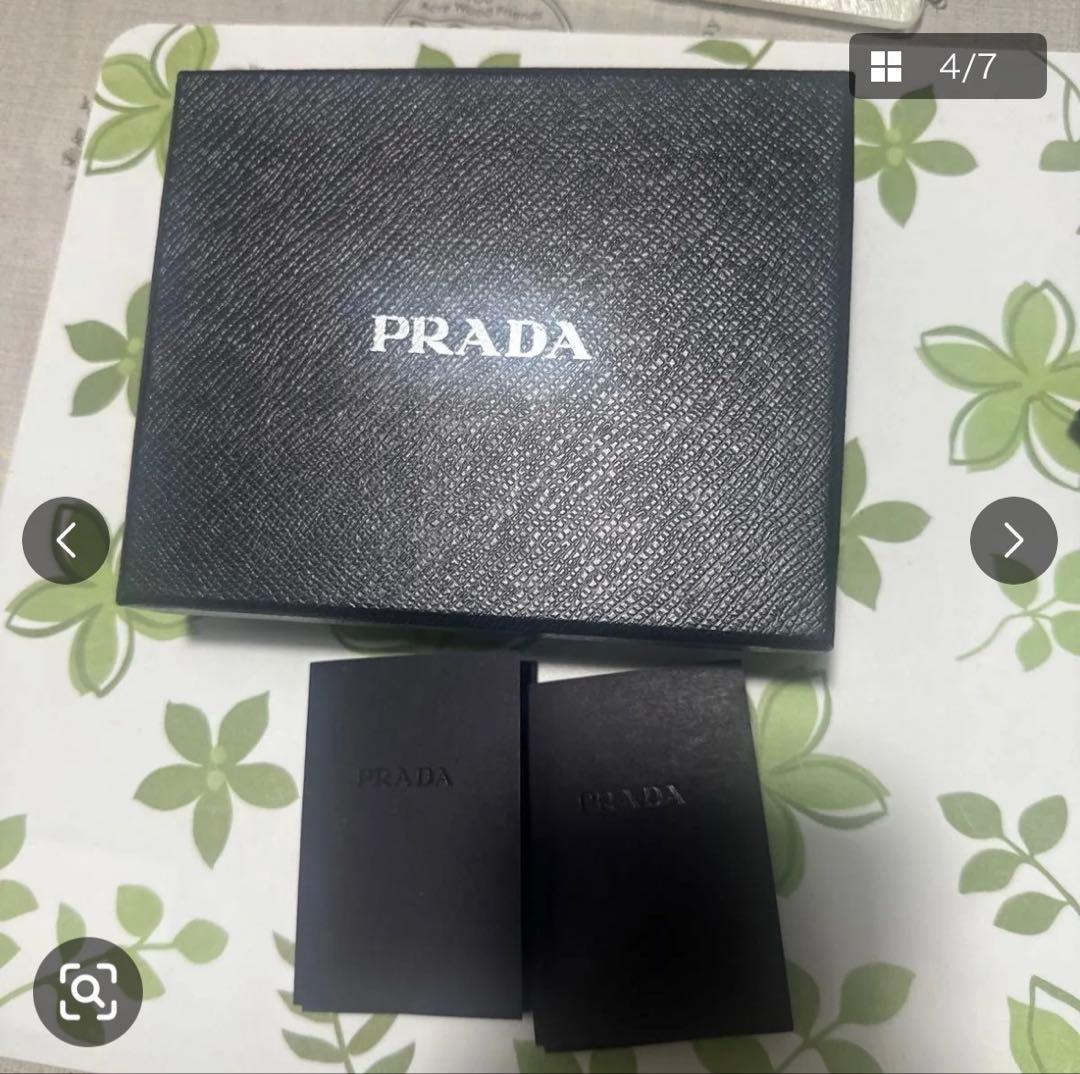 最終お値下げ！PRADA プラダ サフィアーノ 二つ折り財布 ブラック