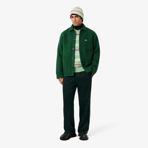 新品【ラコステ】フェルト オーバーシャツジャケット 40(M-L)