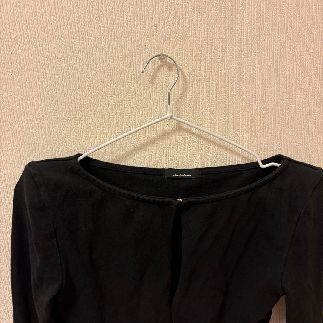 ans dotsloevner アンス　tシャツ ロンT カーディガン　黒