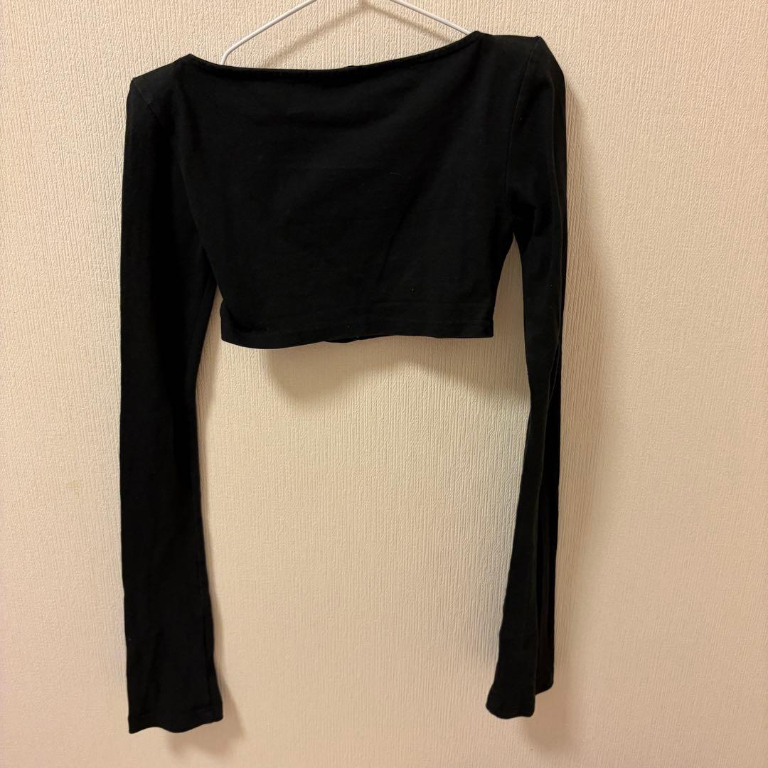 ans dotsloevner アンス　tシャツ ロンT カーディガン　黒