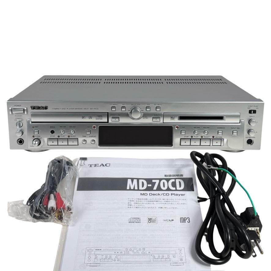 MD再生/録音履歴0時間 TEAC CDプレーヤー/MDレコーダーMD-70CD