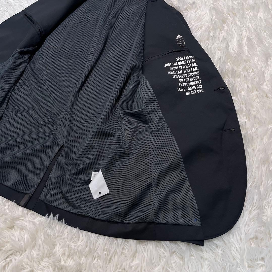 adidas climalite トラベルジャケット M 黒　ストレッチ 速乾