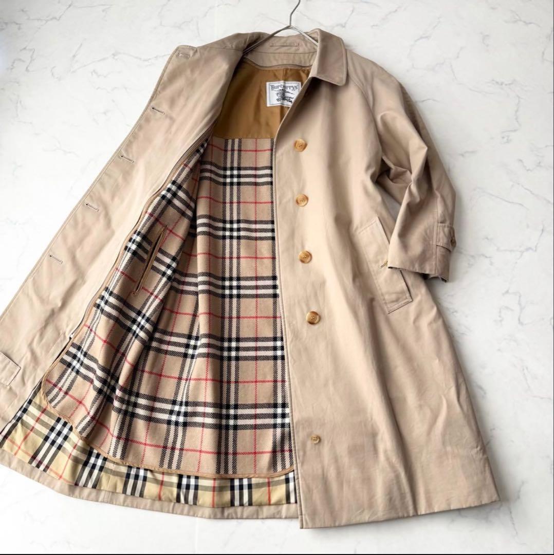 美品**Burberrys ライナー付き ステンカラーコート ノバチェック 11
