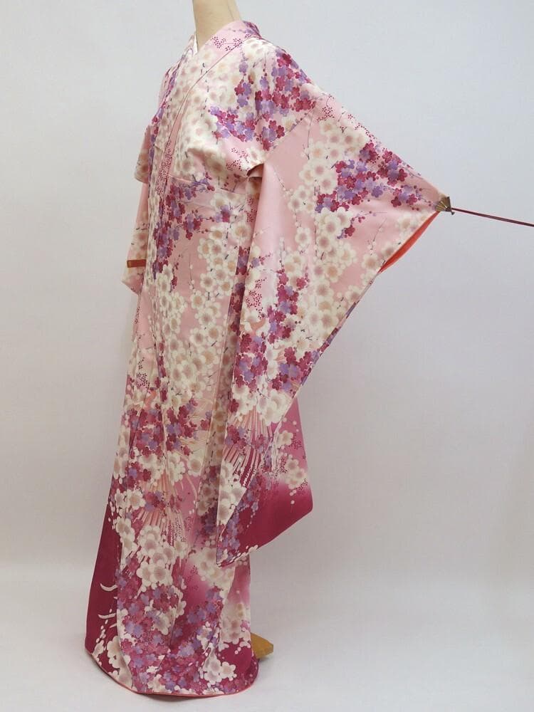 【SALE30%OFF】中古美品 やまと謹製振袖 梅柄 ピンク