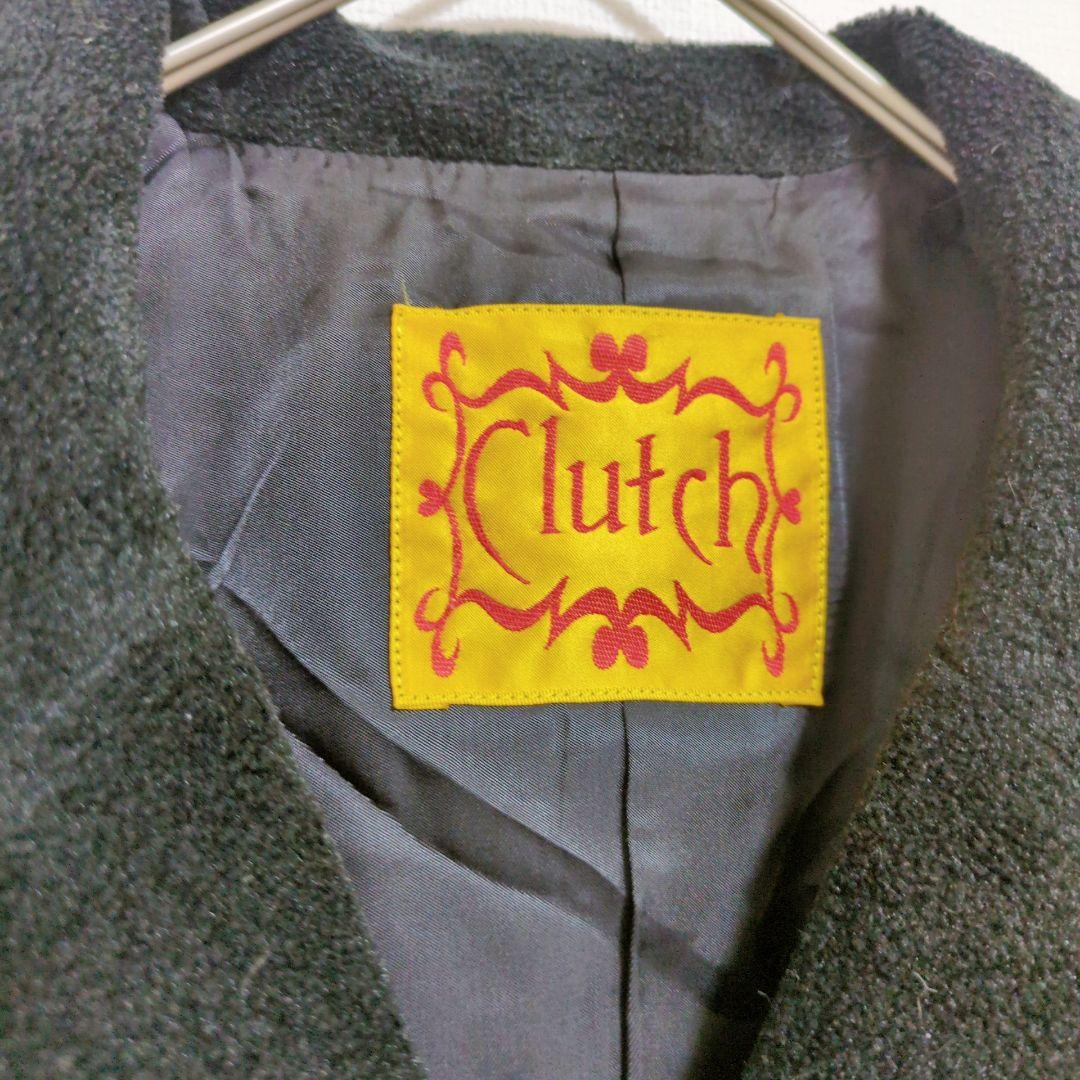 希少✨​日本製 Clutch ダブルブレスト ベロア ロングコート 裏地キュプラ