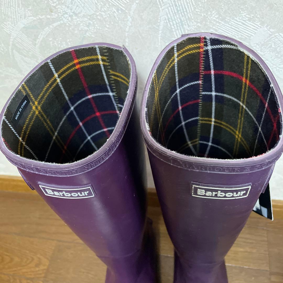 パブアーレインブーツ　Barbour レインブーツ　美品　タグ付き　レインブーツ