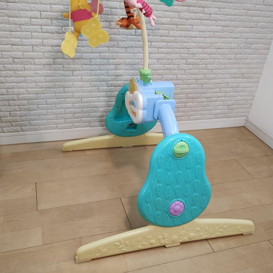 美品　くまのプーさん選べる回転6WAYジムにへんしんメリー　プーメリー