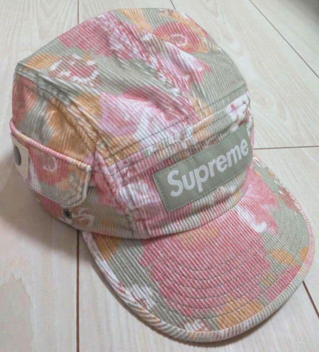 Supreme シュプリーム Box Logo コードュロイ フラワー キャップ