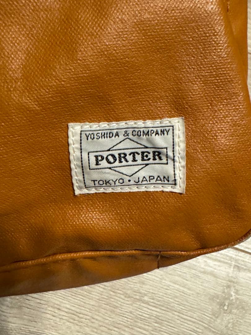 吉田カバン　Porter バッグ　キャメル　ブラウンレザー ボストンバッグ