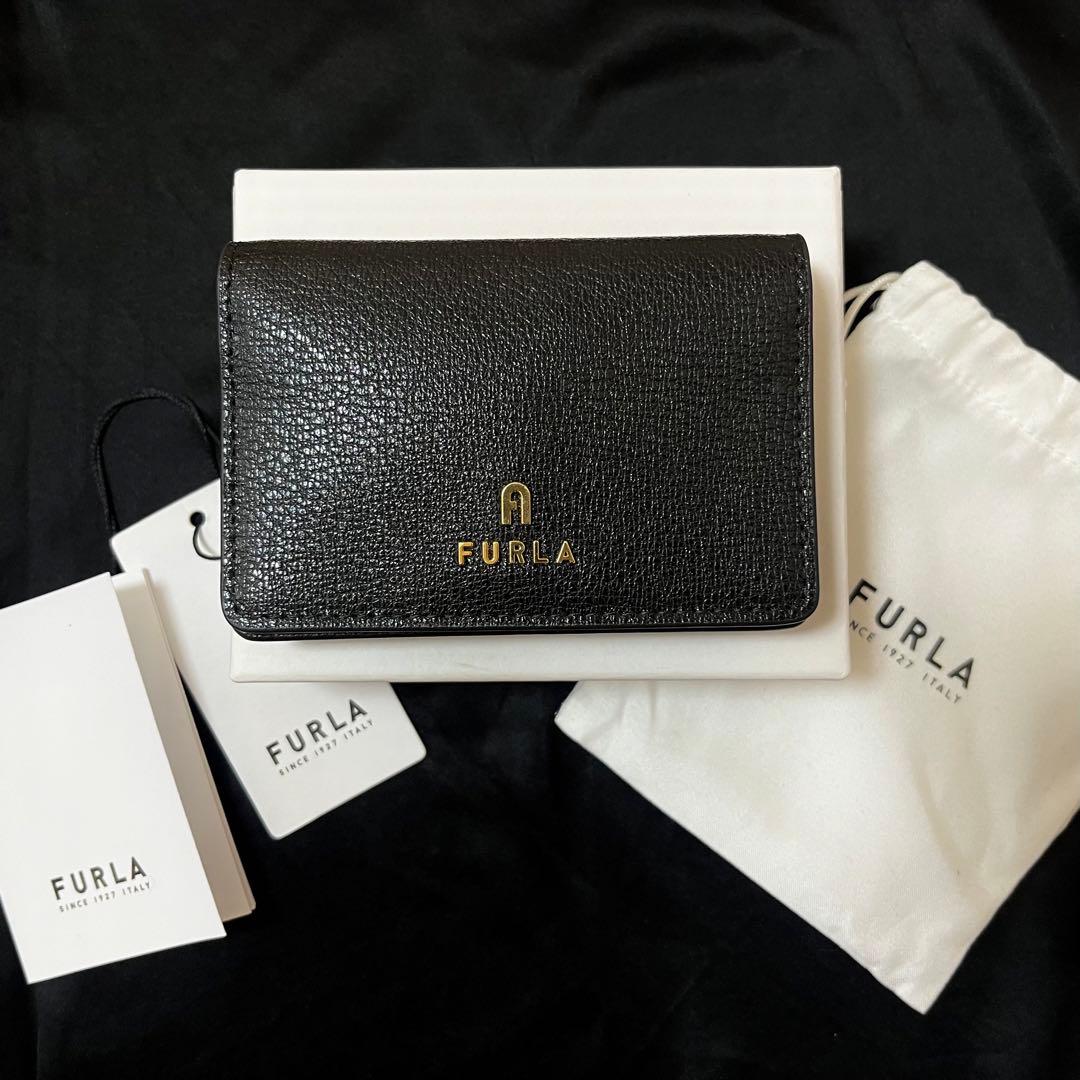 【7600円引き】FURLA ブラック レザー 名刺入れ