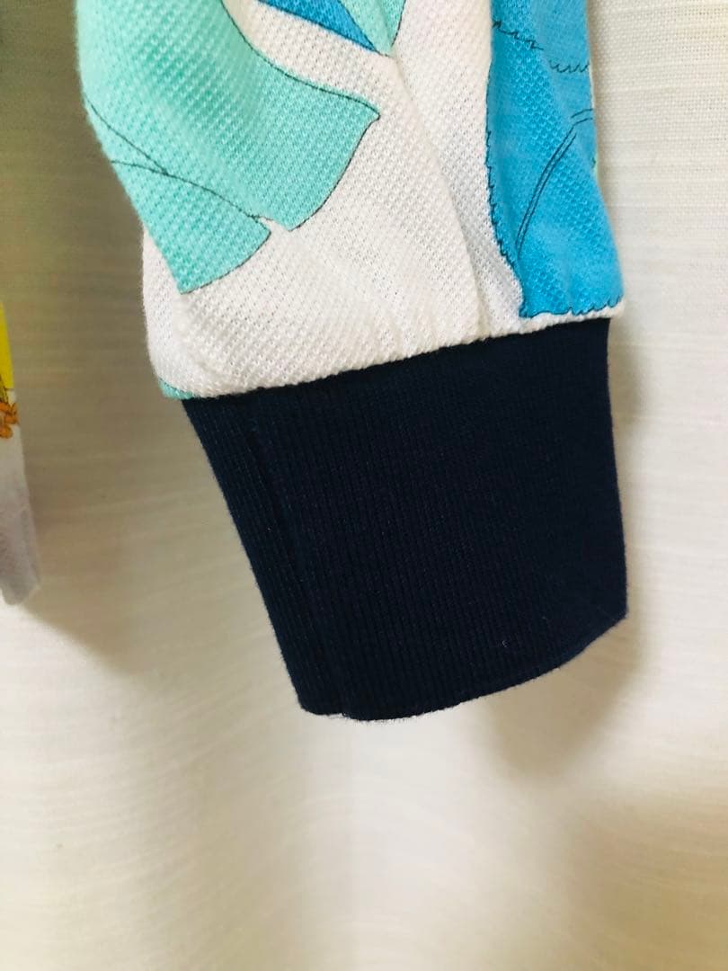 最終値下げ❣️【美品】【母の日】レオナール　カラフル花柄 長袖ポロシャツ　Lサイズ