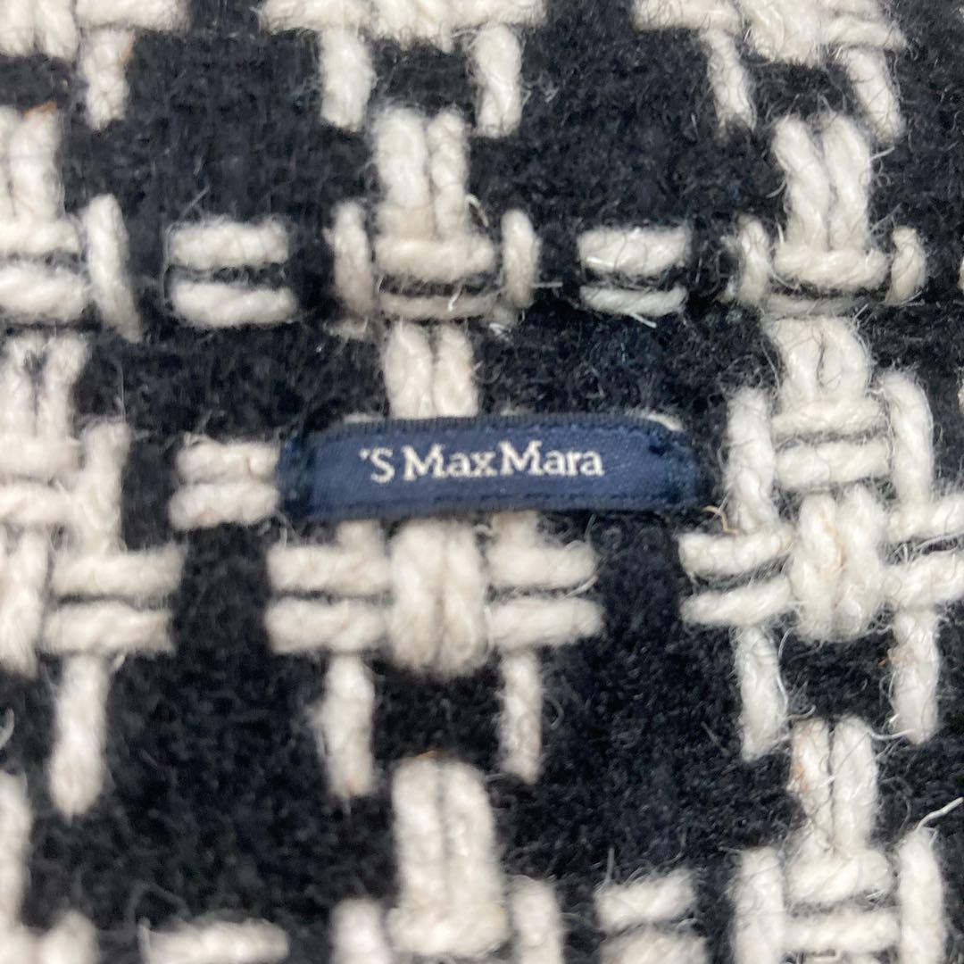 ’S MaxMara エスマックスマーラ ツイード ロングコート 42 XL