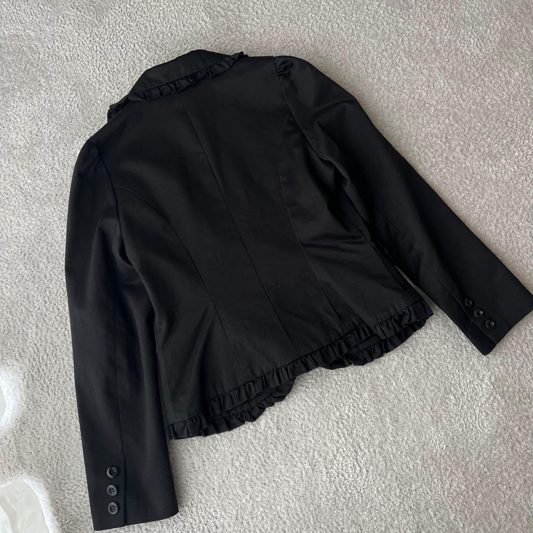 美品✨PEACE NOW ピースナウ　ジャケット黒レース　フリル　りぼん　M