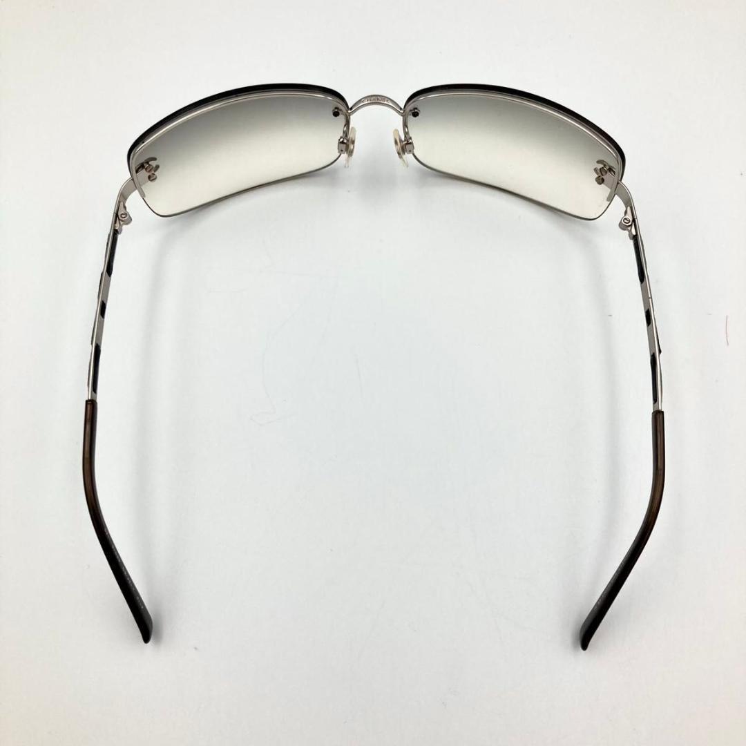 極美品 シャネル 4113 サングラス ココマーク グレー レザーチェーン