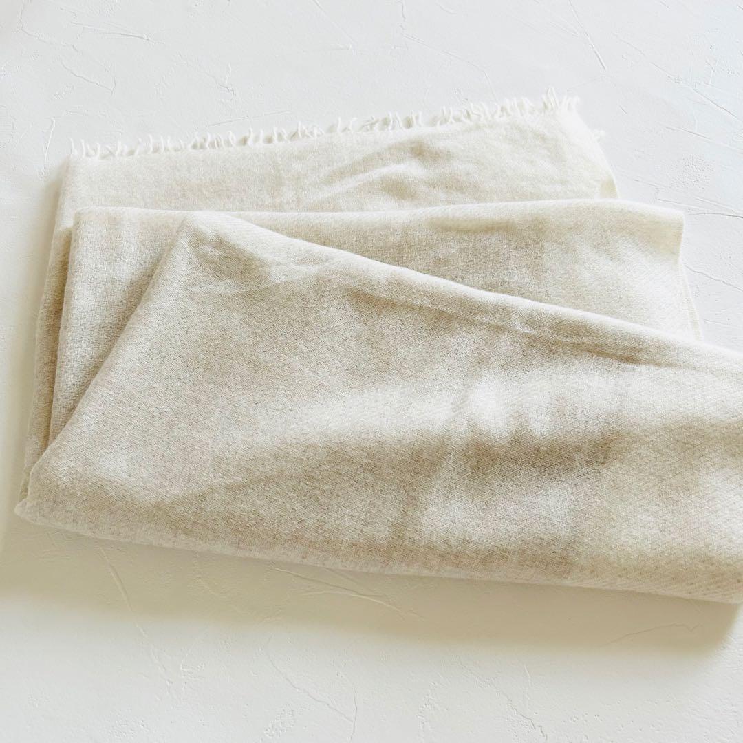 美品現行タグNatural Basicカシミヤ大判ストールナチュラルベーシック