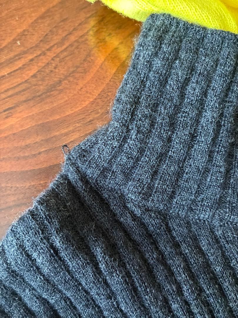 エンフォルド　HIGH-NECK RIB BI-COLOR PULLOVER