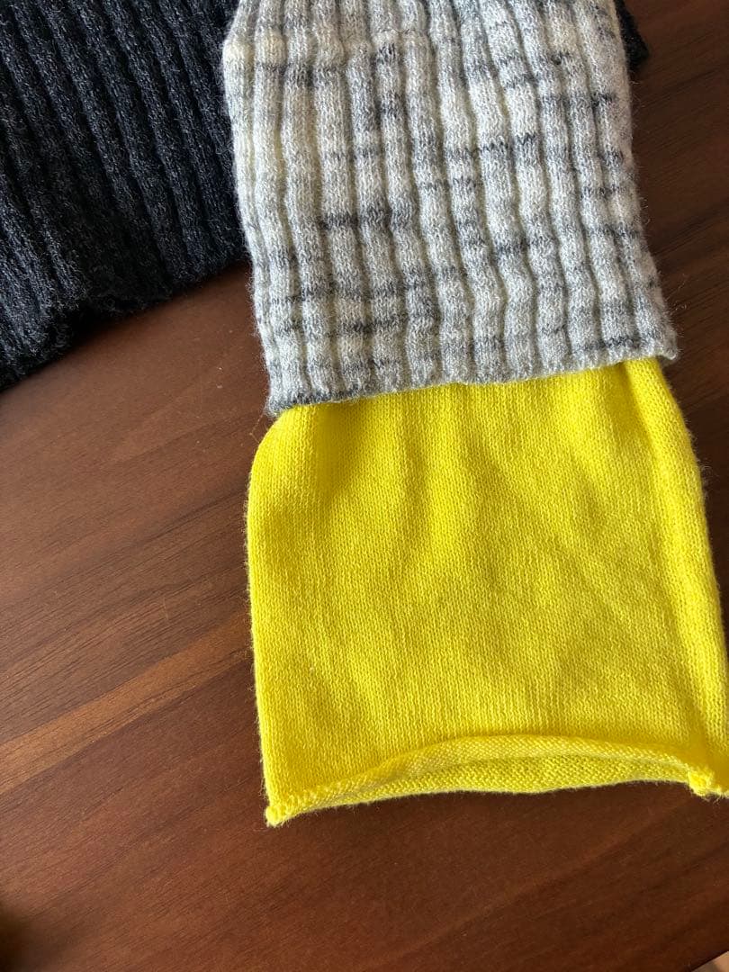 エンフォルド　HIGH-NECK RIB BI-COLOR PULLOVER