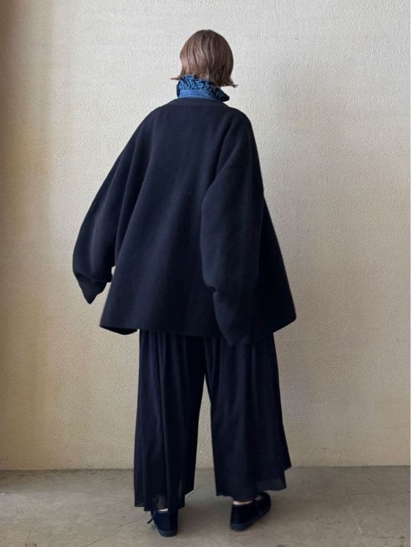 金曜日までの特価❗️新品タグ付きSEEALL 24AW YAK CARDIGAN黒