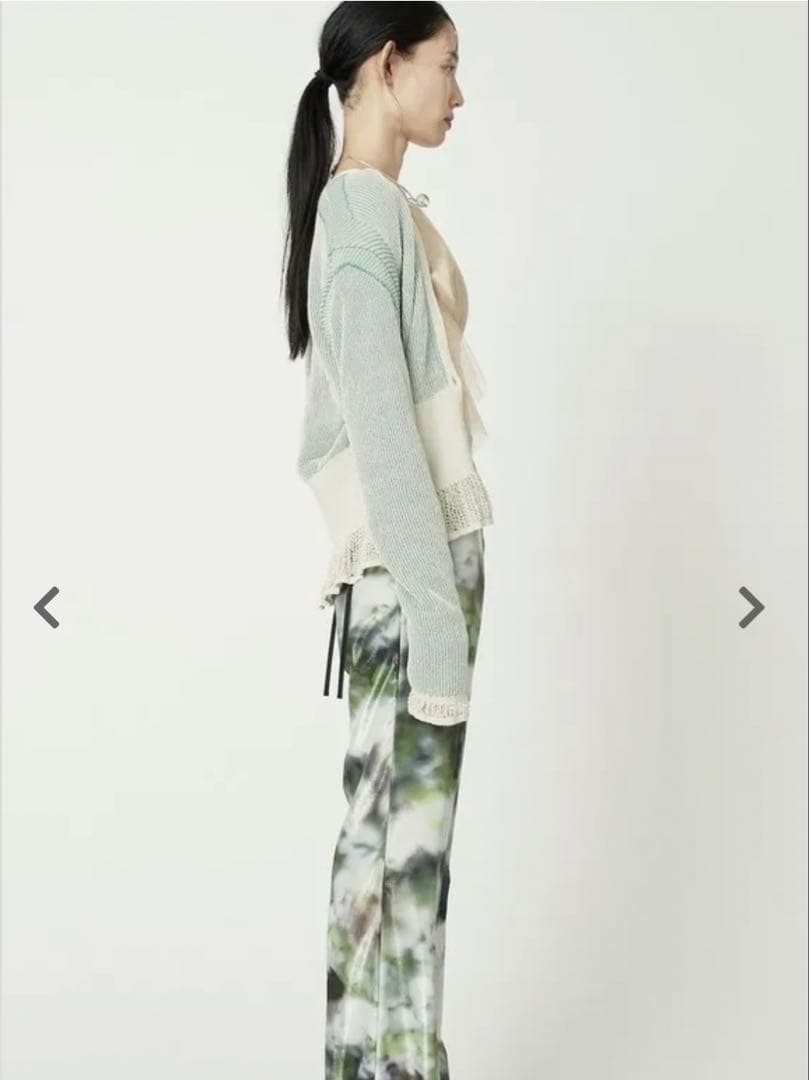 トップス MURRAL Pigment knit cardigan mint