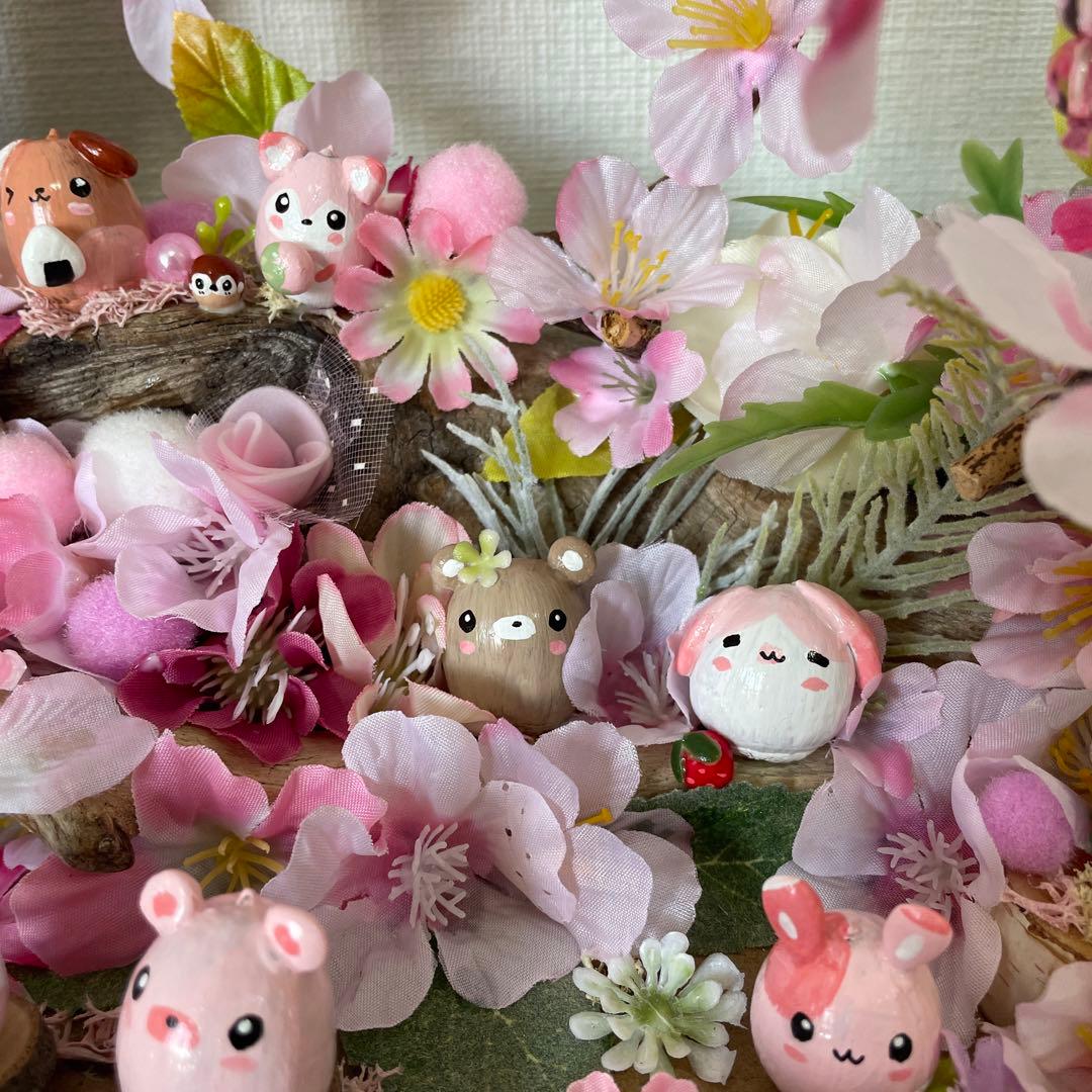 【一点もの】ひな☆桜の飾り