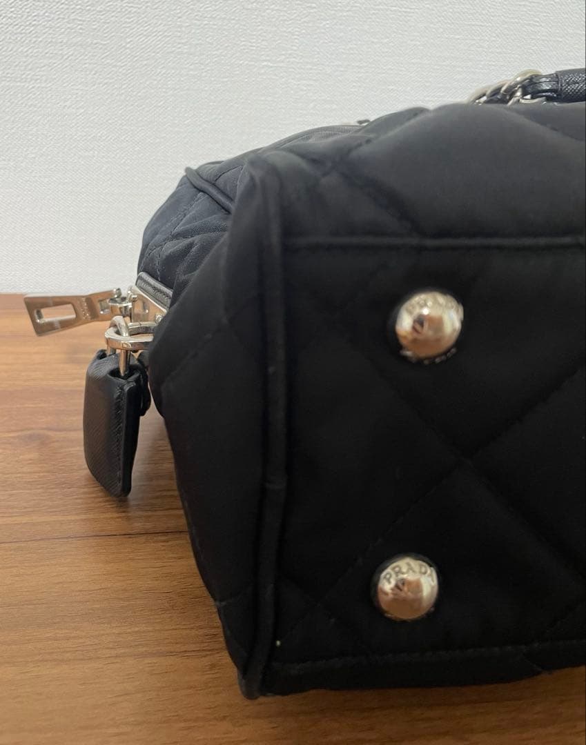 オ*士様 プラダ キルティングチェーンショルダー　ボストン 1BB903 ネロ
