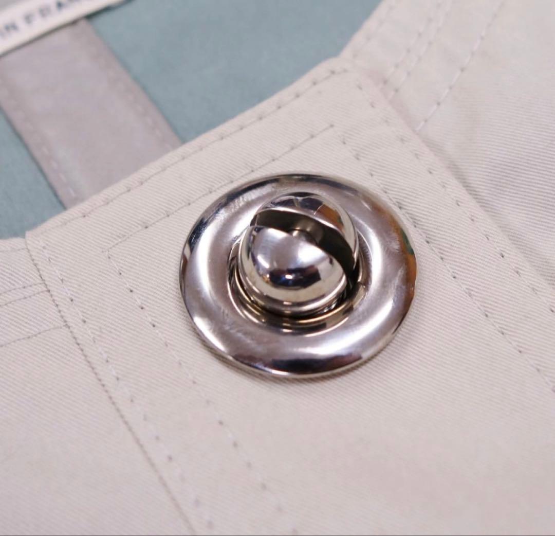 希少★HERMES ロングコート ノーカラー バイカラー フランス製 34