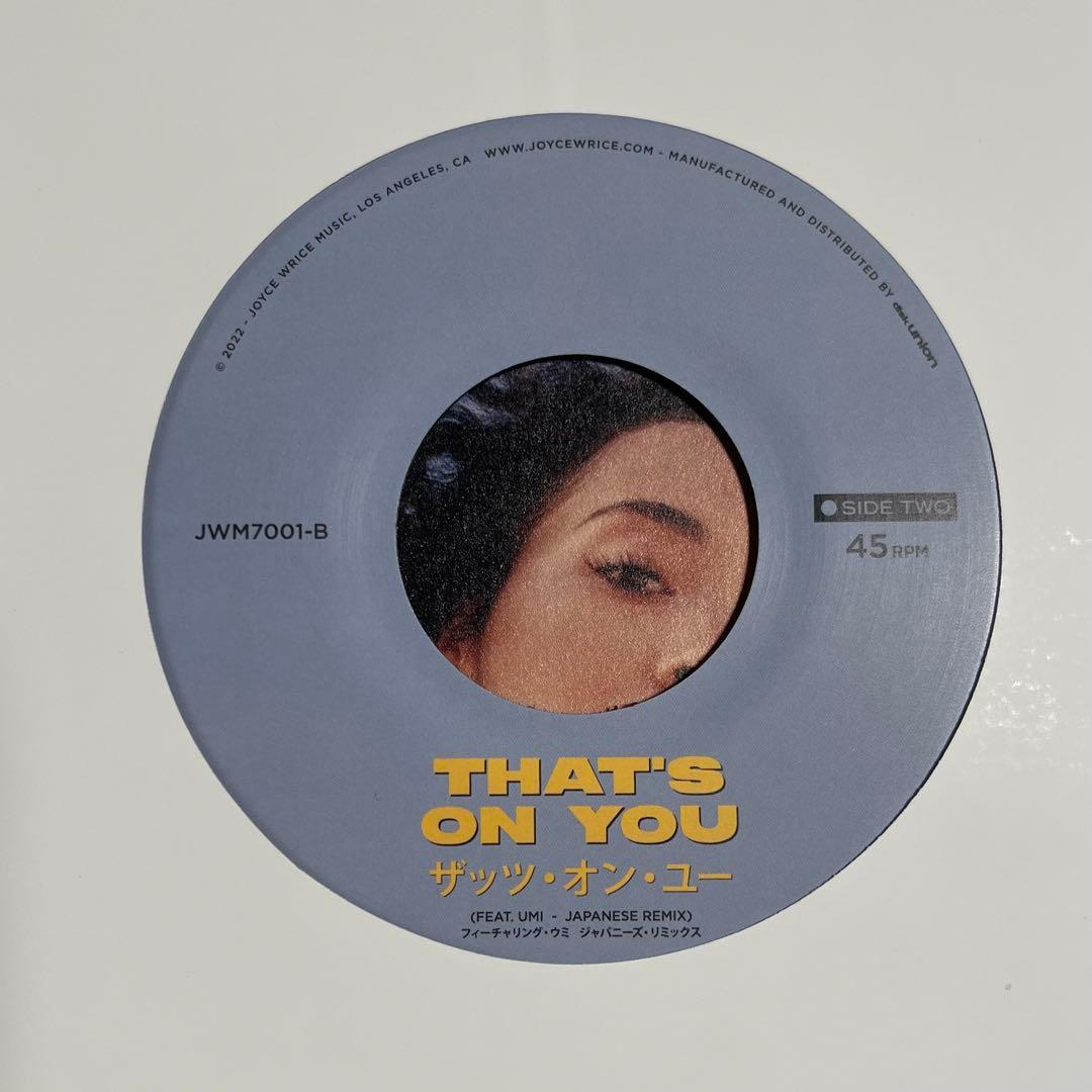 新品 Joyce Wrice On One / That’s On You