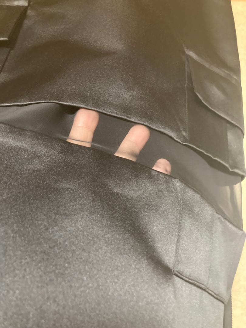 の*ん様 【美品】sacai ブラックサテンタイトスカート サイズ1