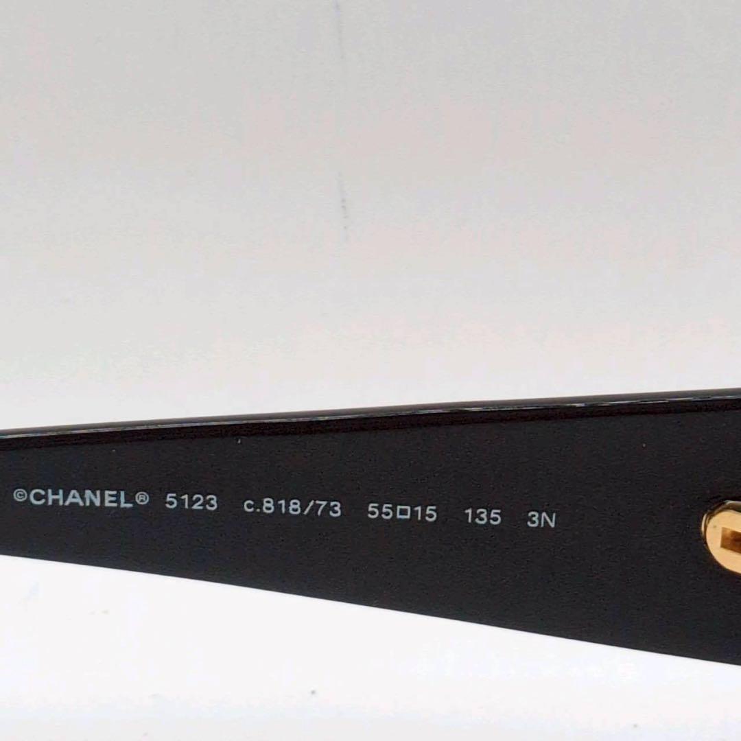 レア　CHANEL シャネル サングラス 度付き　ココマーク　カメリア　ブラック