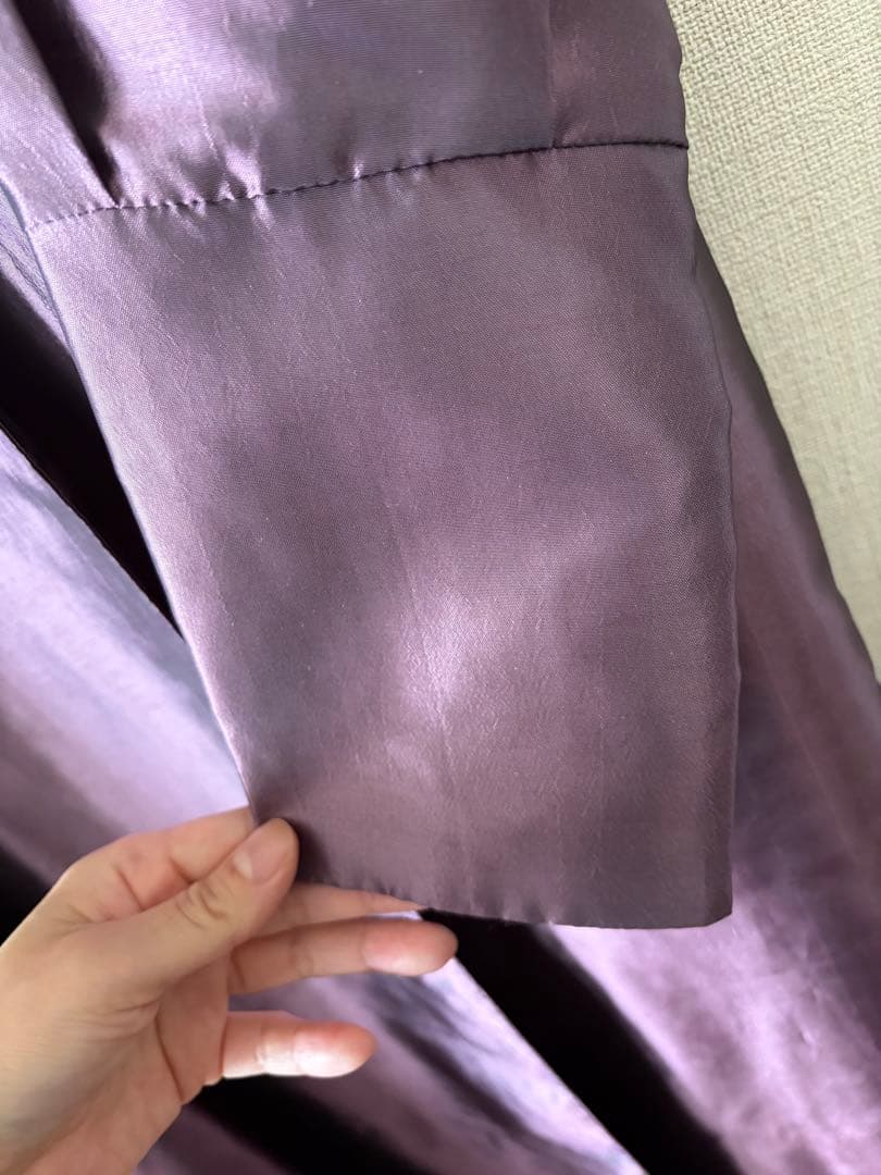 【AMERI VINTAGE】IRIDESCENT DRAPE COAT