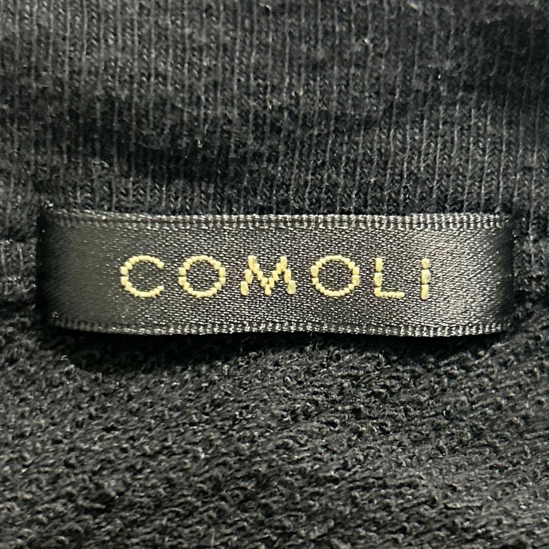 25SS COMOLI / LWコットン裏毛 半袖クルー ブラック サイズ4
