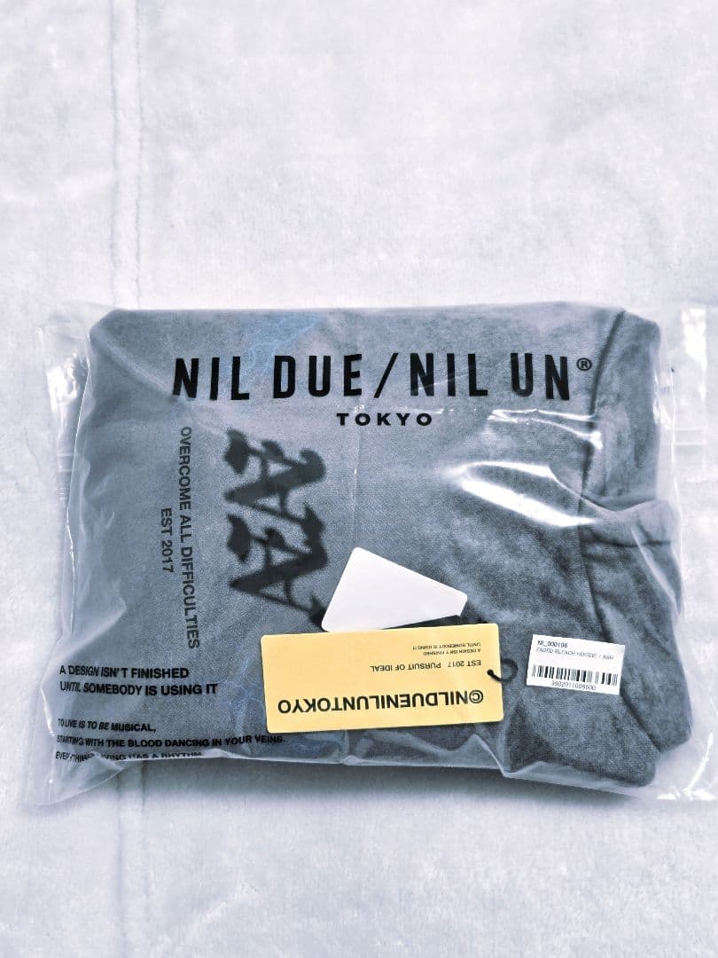 ミュージシャン NIL DUE / NIL UN FADED BLEACH HOODIE/ASH