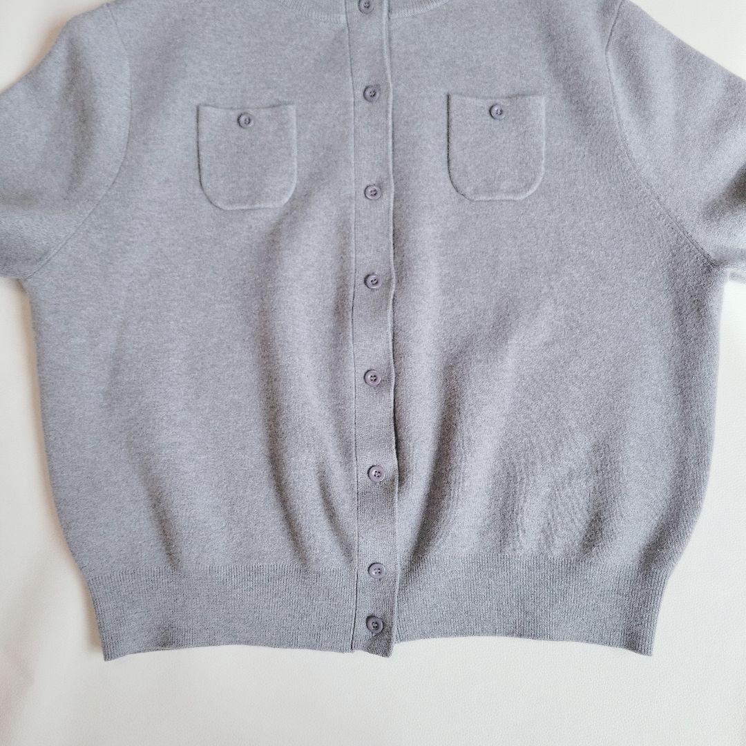 CABaN コットンカシミヤクルーネックカーディガン S グレー