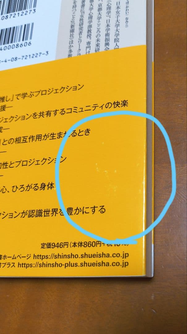 「推し」の科学　プロジェクション・サイエンスとは何か　久保川海子　集英社新書