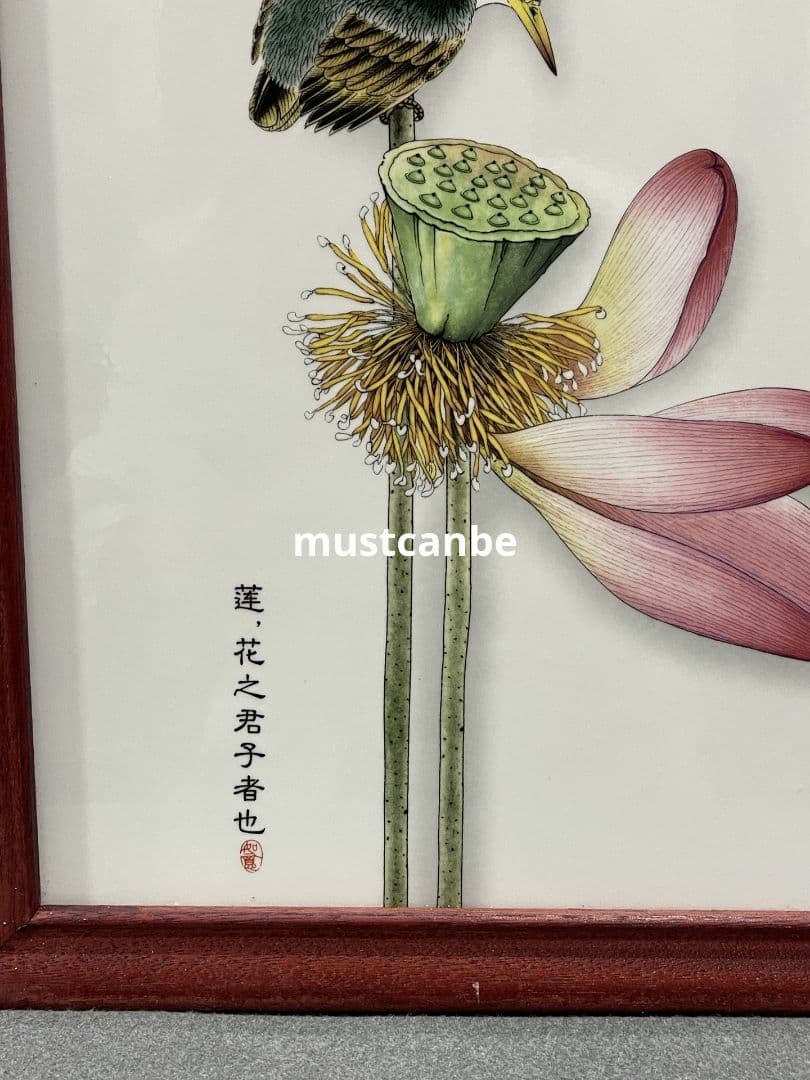 景徳鎮 陶板画 荷趣 書房 応接間 茶室 寝室掛けを飾 装飾品 工芸品 置物