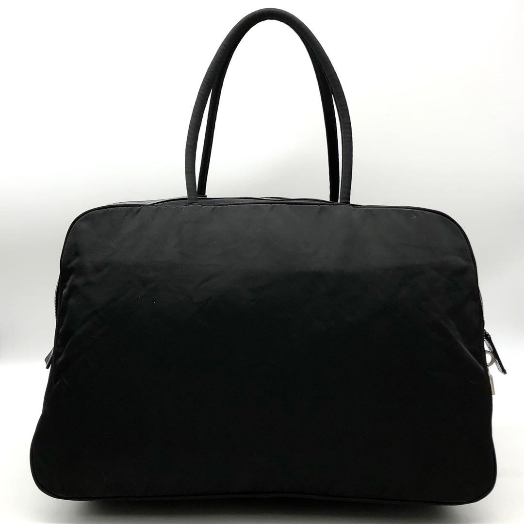 ✨美品・ギャランティ付✨プラダ ボストンバッグ 三角ロゴ 大容量 ナイロン 黒
