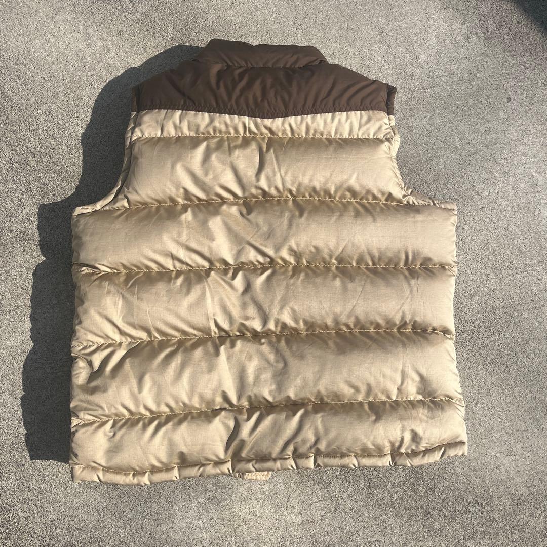と*ん様 Patagonia ダウンベスト メンズL ベージュ×ブラウン パタゴ