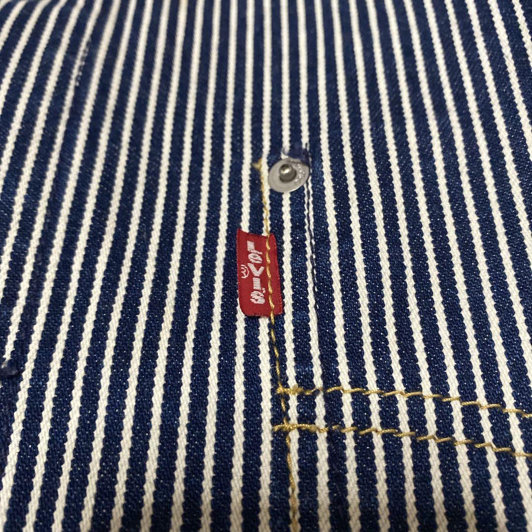 Levi’s 70740 カバーオール　ヒッコリーガラスフィルム　ストライプ　L