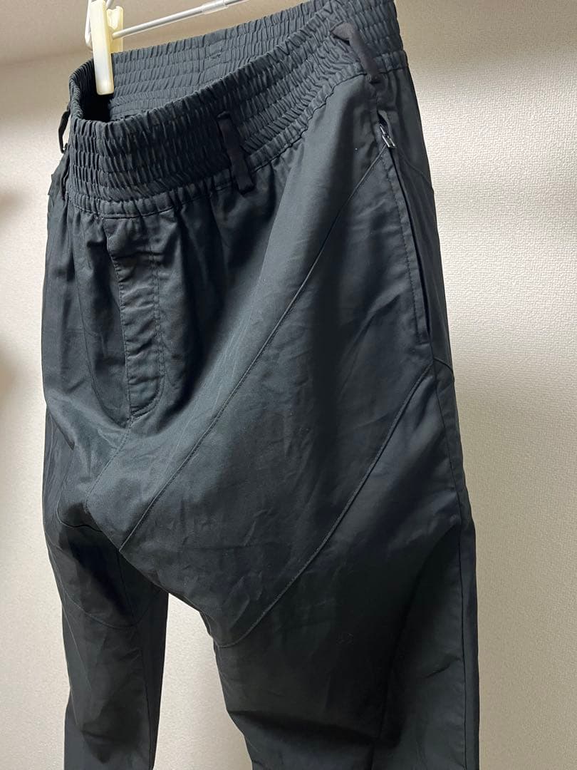 16ss GIVENCHY イージーパンツ 黒50 V字切替 ワイド サルエル