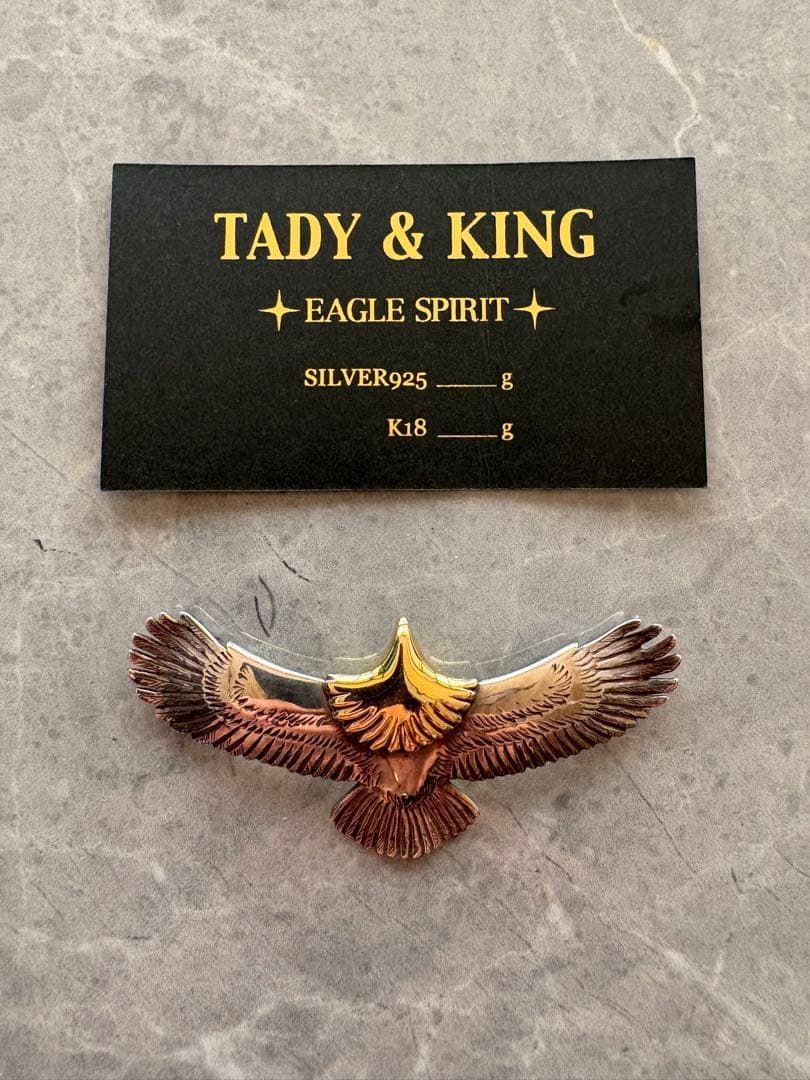 tady&king タディ&キング 頭金中イーグル K18 silver925