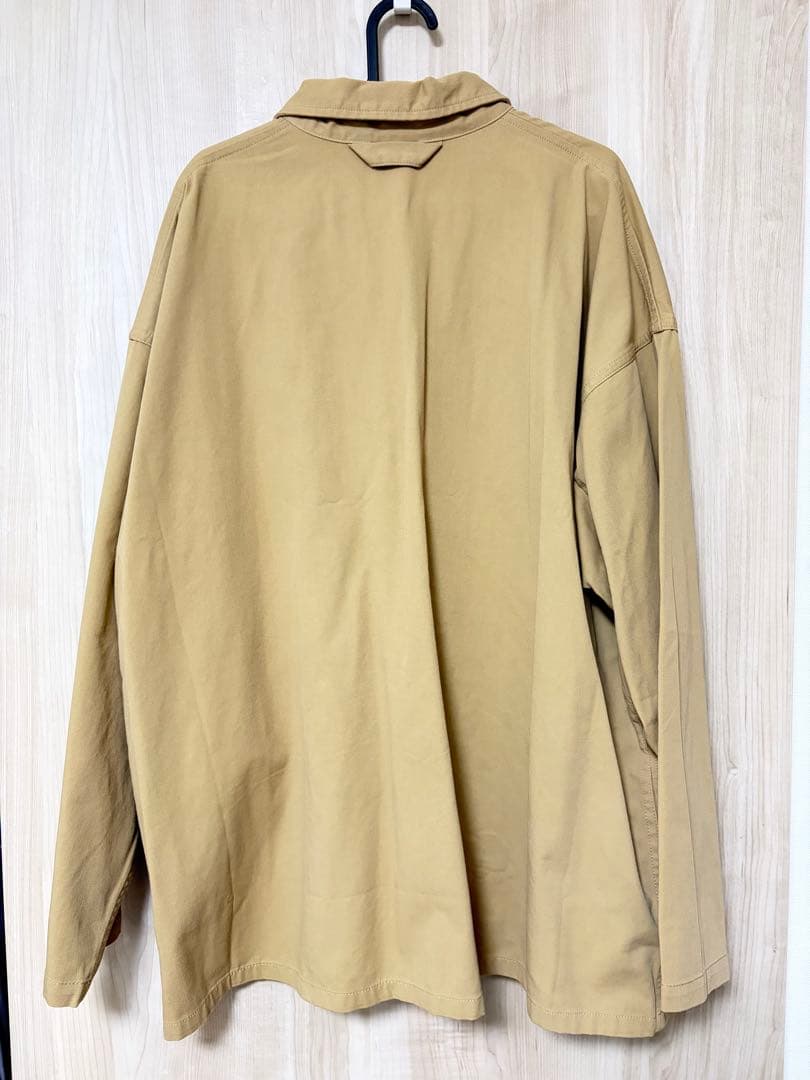 無印良品 燃えにくい素材を使った カバーオールジャケット ベージュ XL