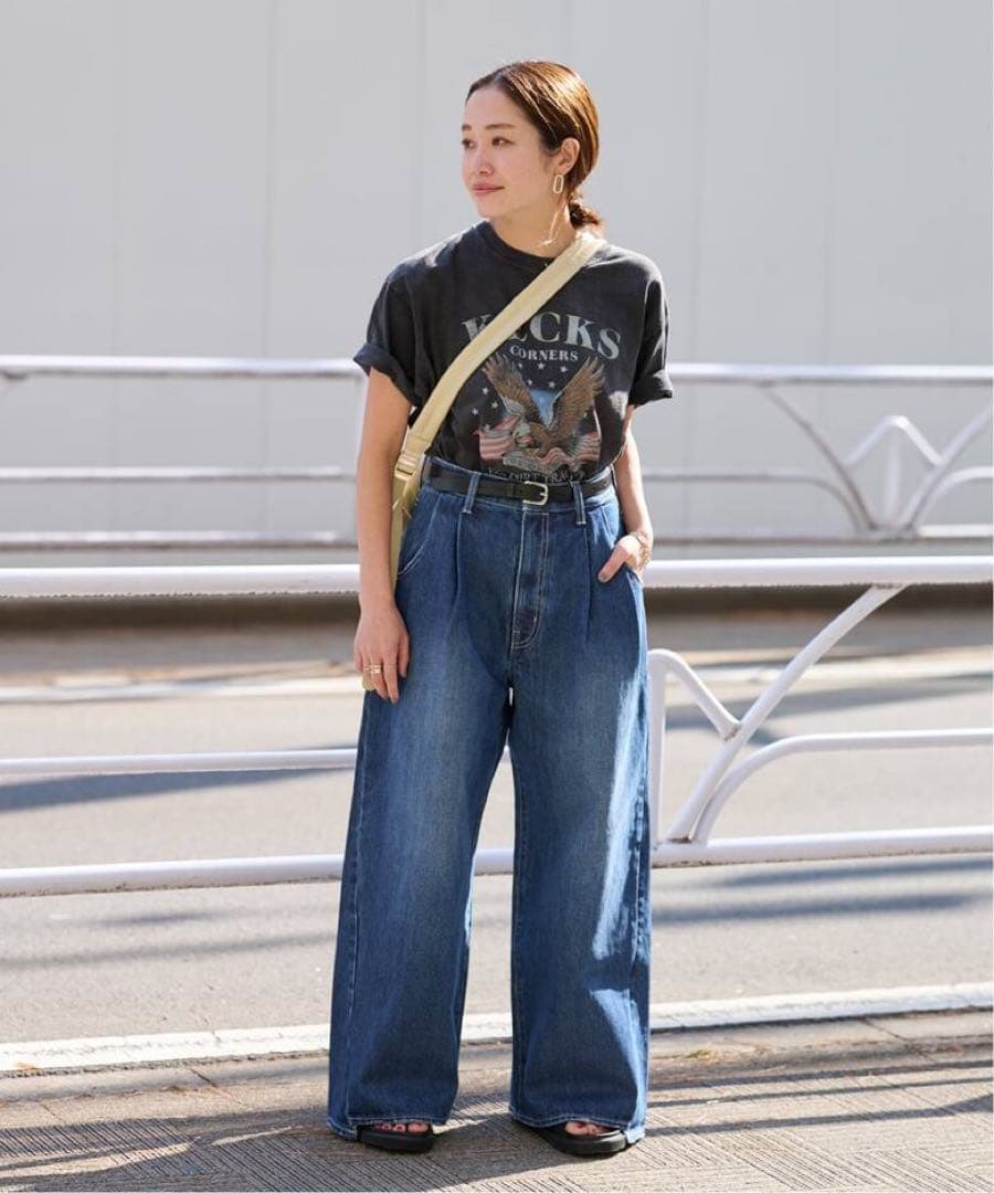 JOURNAL STANDARD 2タックワイドデニムパンツ 美品