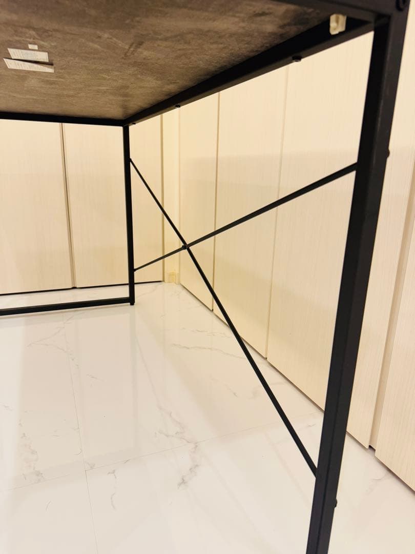 ニトリ デスク(ステインSN01-120) グレー 120cm