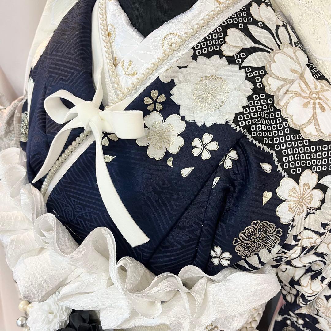 ■オーダー仕立て付き■新作新品■濃紺地正絹振袖フルセット■振袖一式■成人式