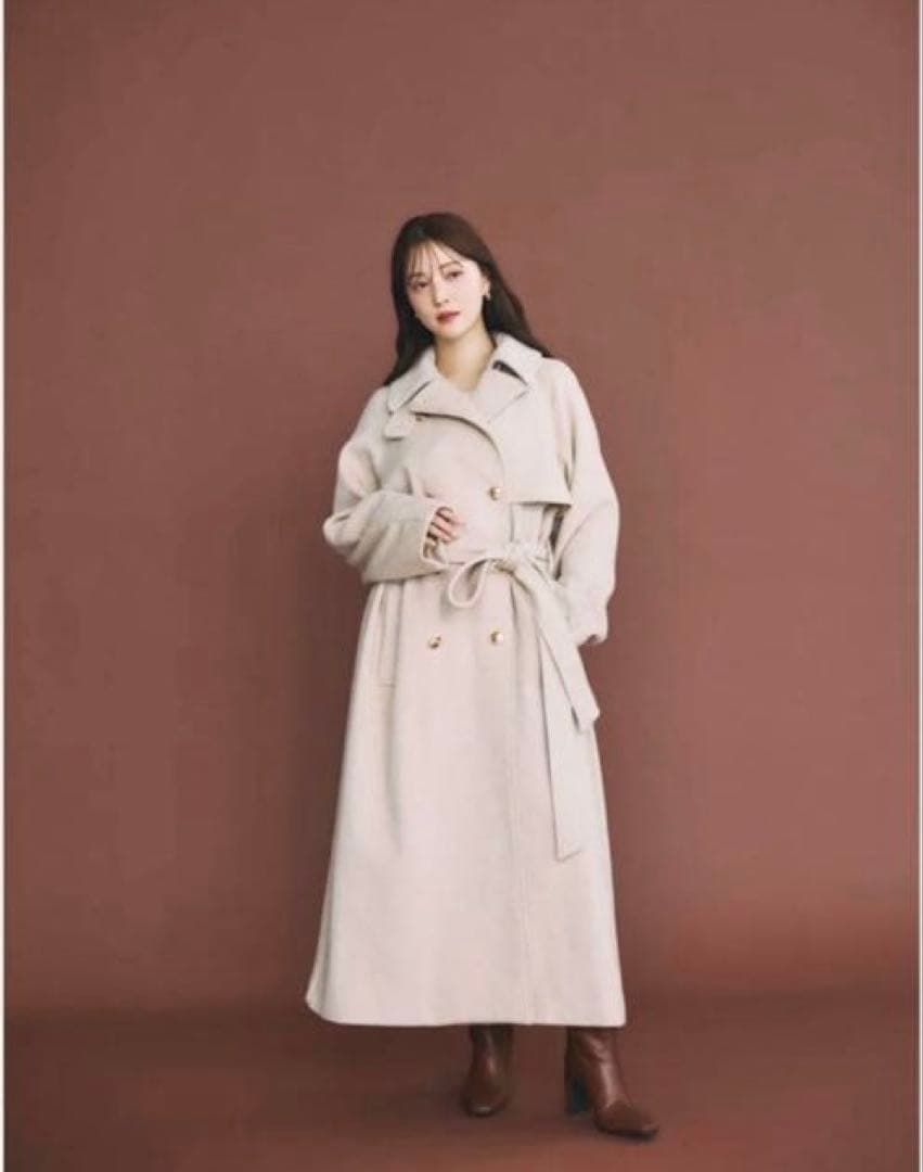 poláura ポローラ MANY WAYウールロングトレンチコート