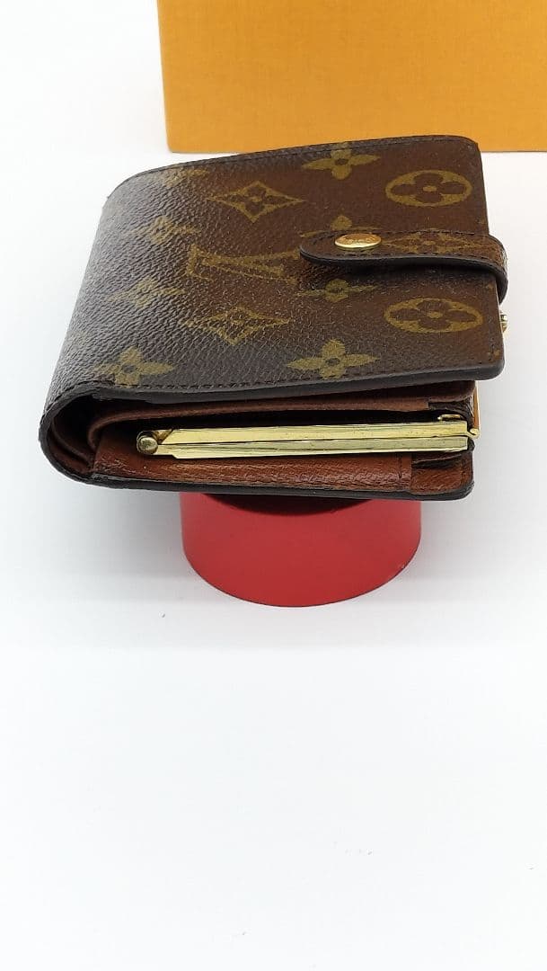 【美品】Louis Vuitton 二つ折り財布 モノグラムレザー