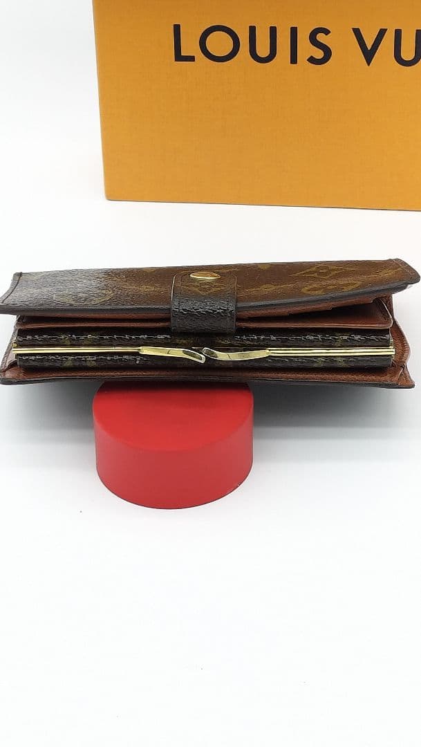 【美品】Louis Vuitton 二つ折り財布 モノグラムレザー